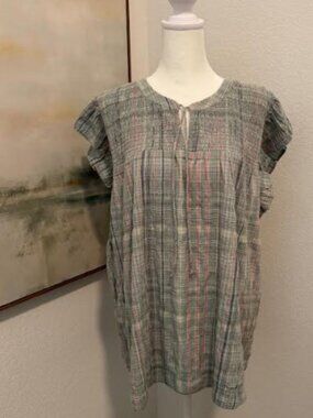 LOFT Gauzy Pull-Over Blouse, Size XL